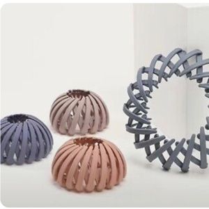 Ball Hair Ornament Bird Nest Hair Tie - Pack of 3 Light Pink Color